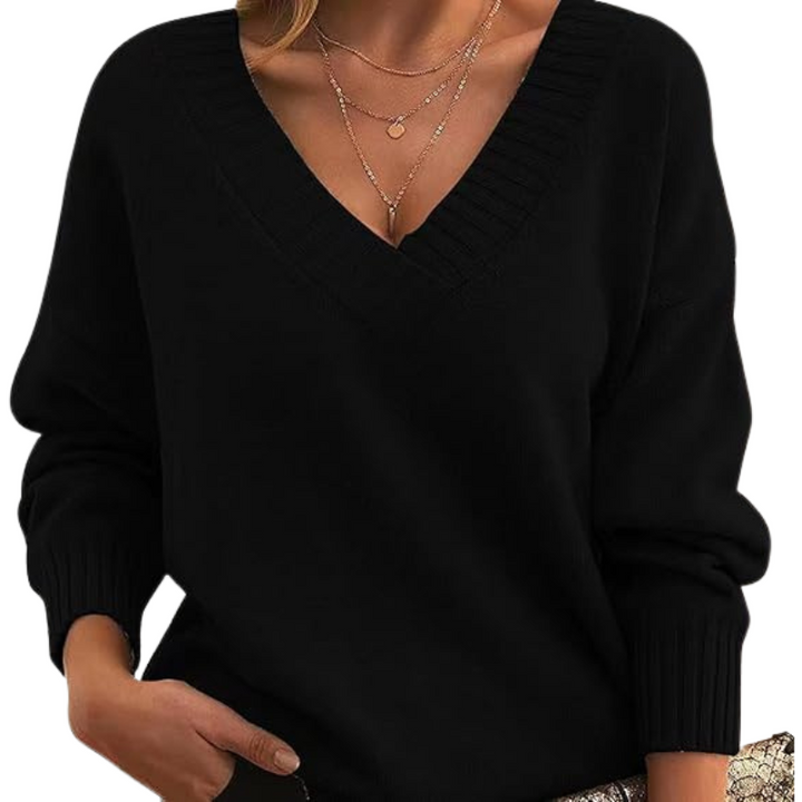 Carry - Detailed V-Neck Sweater