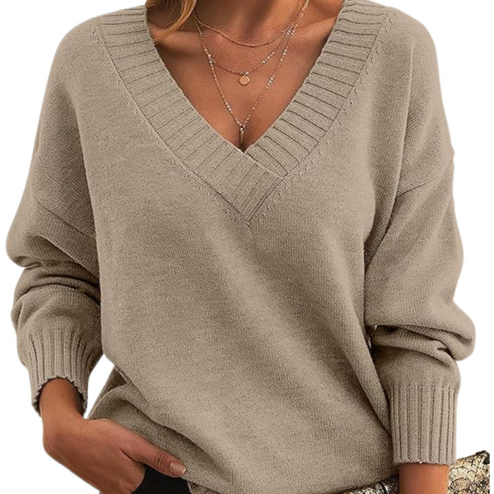 Carry - Detailed V-Neck Sweater