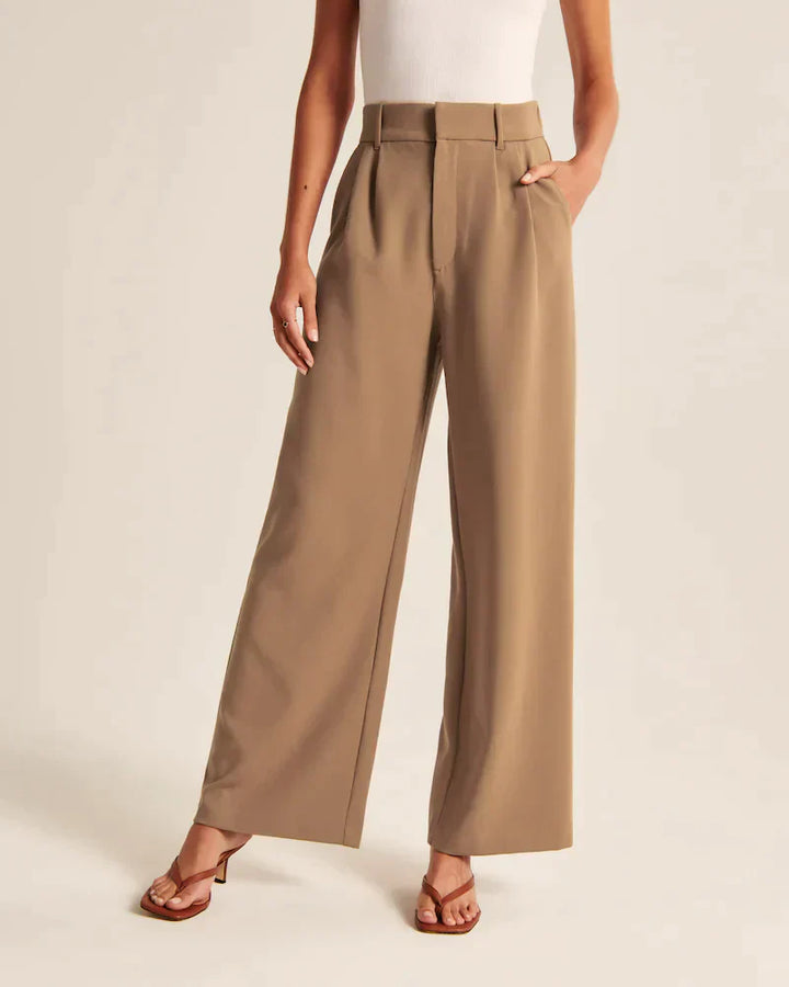 Zoe - Brown Wide-Leg Pants