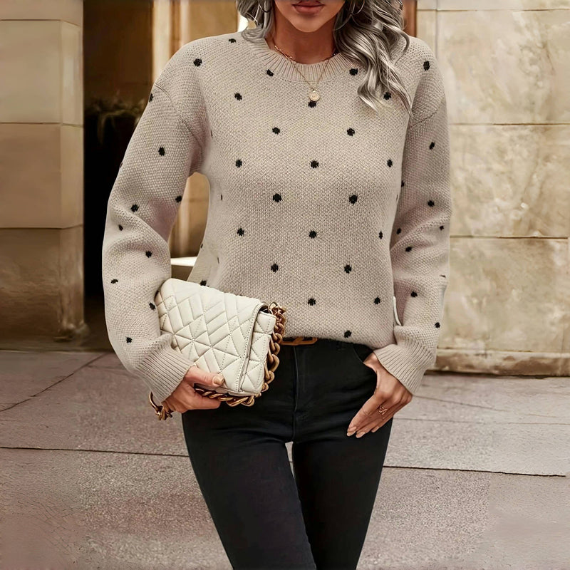 Lauryn - Polka-Dot Knit Sweater