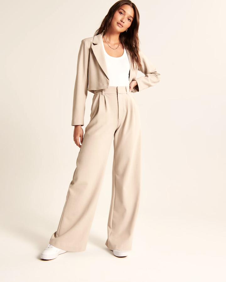 Lauren | Beige Wide-Leg Pants