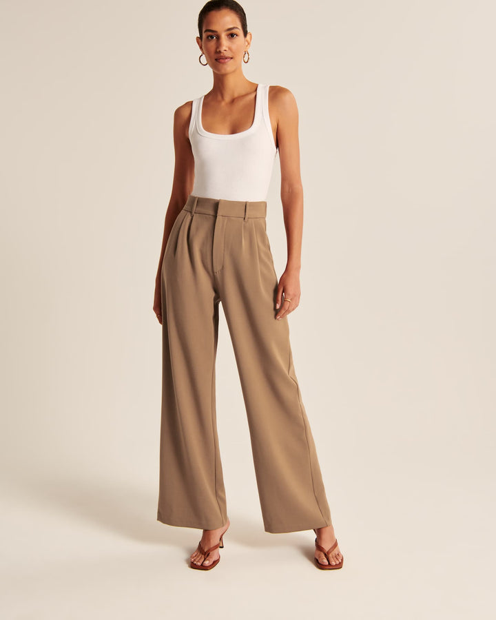 Zoe - Brown Wide-Leg Pants