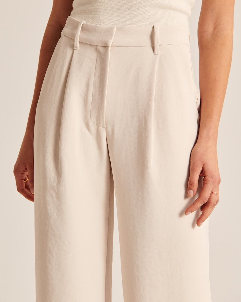 Lauren | Beige Wide-Leg Pants