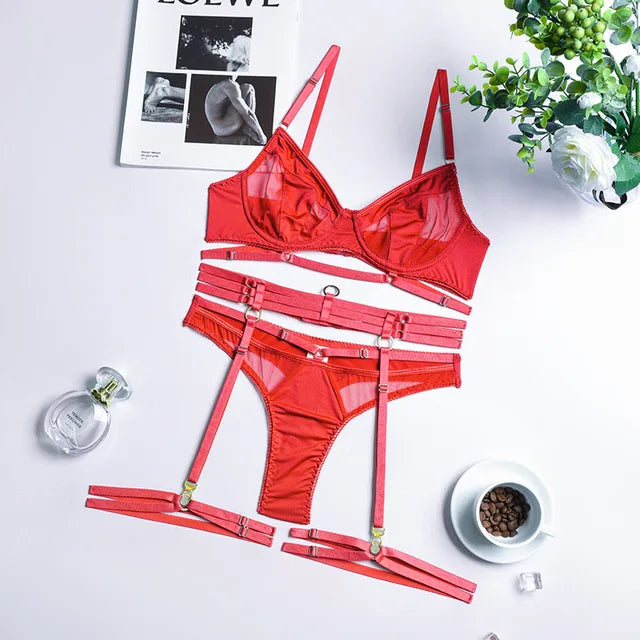 Alina | Three-Piece French Lingerie Set