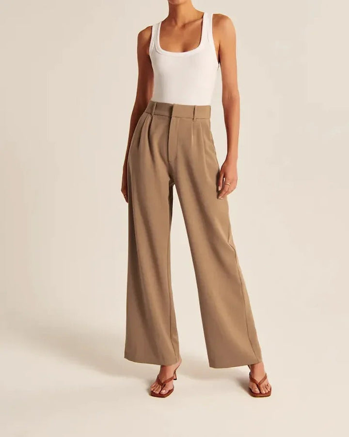 Zoe - Brown Wide-Leg Pants