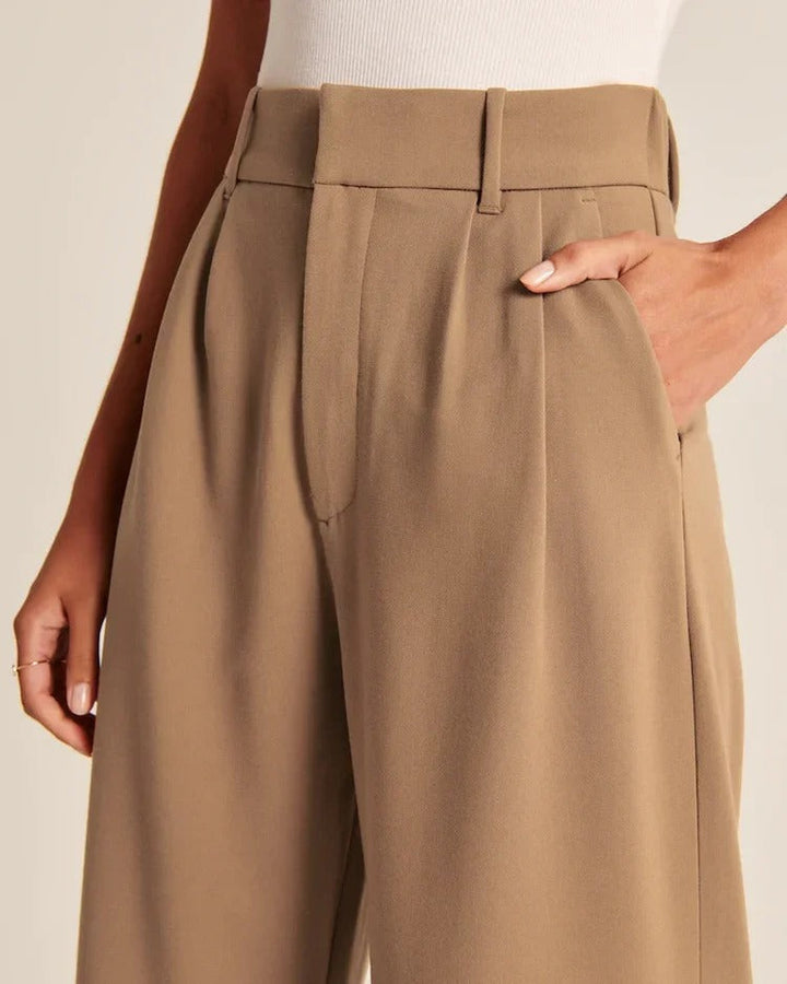 Zoe - Brown Wide-Leg Pants