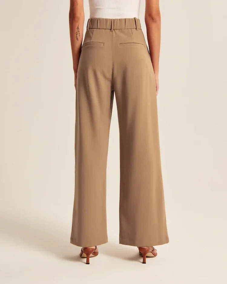 Zoe - Brown Wide-Leg Pants
