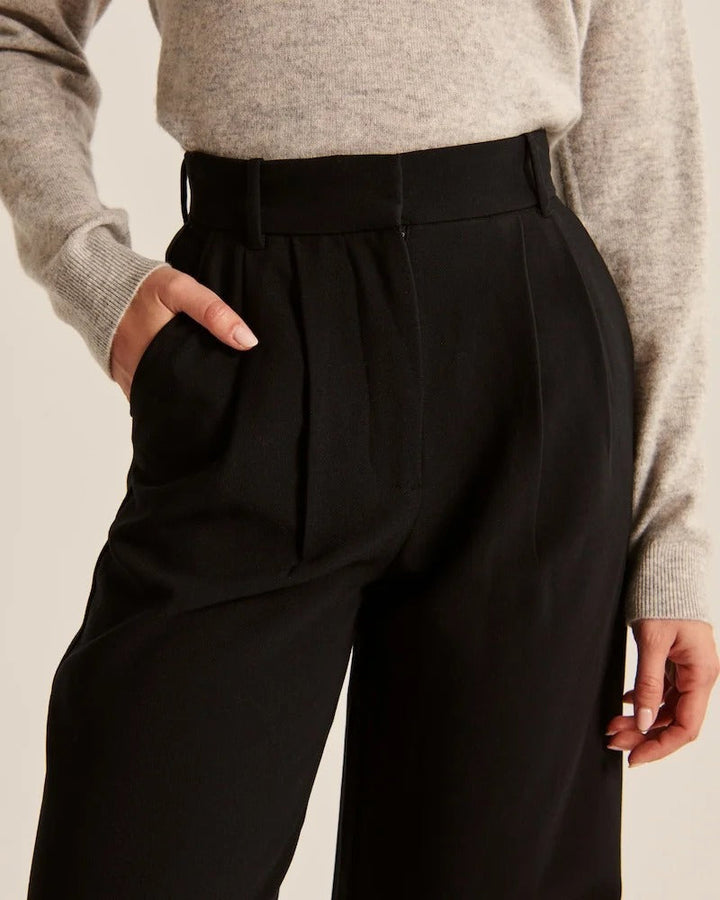 Layla - Black Wide-Leg Pants